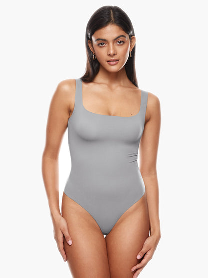 InBarely® Square Neck Sleeveless Bodysuit